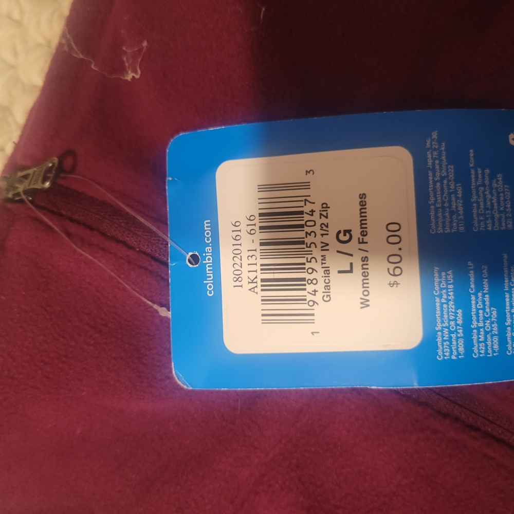 Columbia Purple Quarter-Zip Pullover - Picture 2 of 3